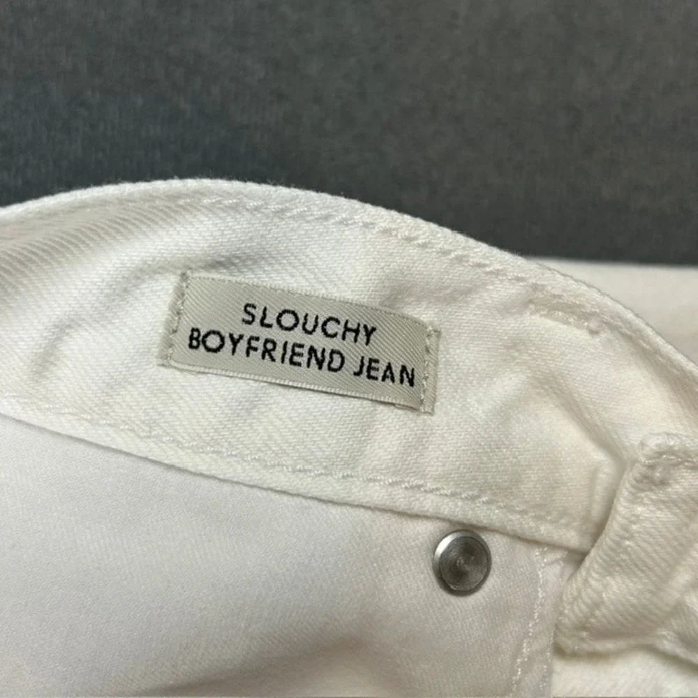 J. Crew Denim White Slouchy Boyfriend Jeans Stretch 28 Size 6